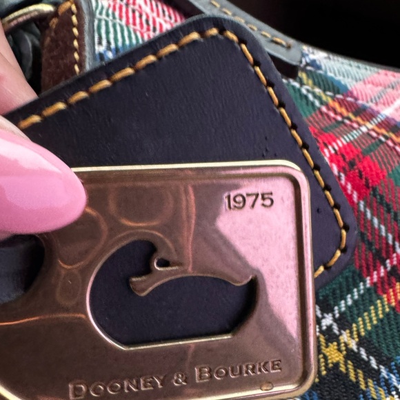 Dooney & Bourke Plaid Crossbody Bag - Red, Green, Brown - Picture 14 of 14